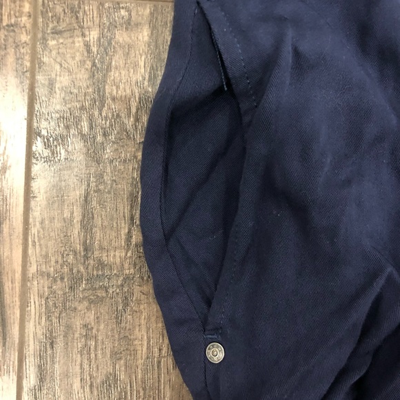 Boutique Flowy Navy Dress with Pockets - Picture 5 of 5